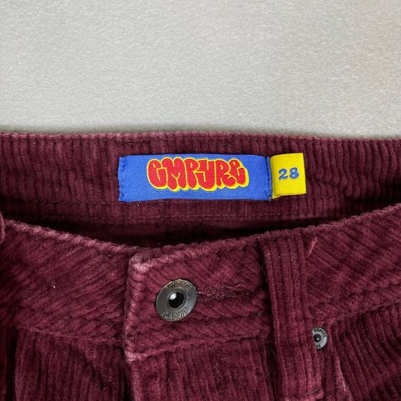 Empyre Pants Mens Size 28x27 Maroon Corduroy Relaxed Baggy Skate Y2K - Picture 5 of 12